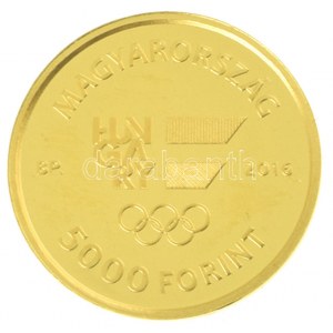 2016. 5000Ft Au XXXI. Nyári Olimpiai Játékok (0,5g/0.999) T:P / Ungheria 2016. 5000 Fiorini Au ...