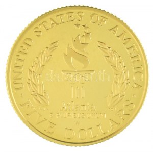 Amerikai Egyesült Államok 1996W 5$ Au Atlantai Olimpia 1996 - Olimpiai Láng (8,35g/0.900) T:PP ...