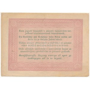 1848. 5Ft Kossuth bankó barna nyomat, ÜQ.a. 387658 T:VF lyuk / Maďarsko 1848. 5 forintov Kossuth banknote...