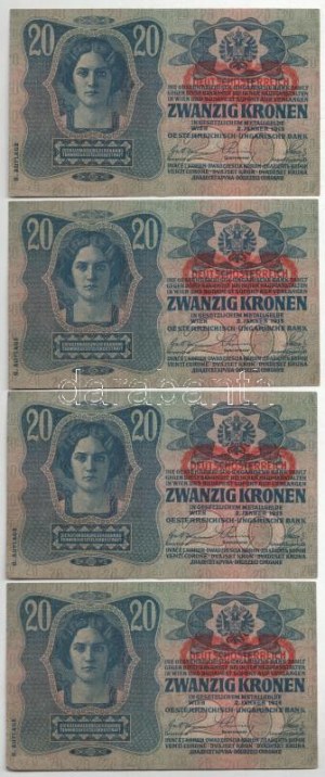 1913. 20K (7x) piros 