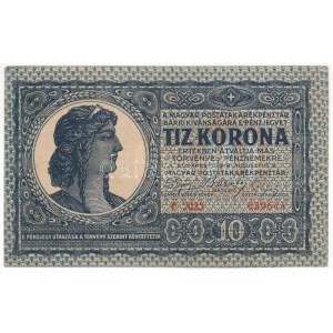 1919. augusztus 9. 10K F 2023 639643 T:VF / Ungarn 1919. 9. August 10 Korona F 2023 639643 C:VF Adamo K13...