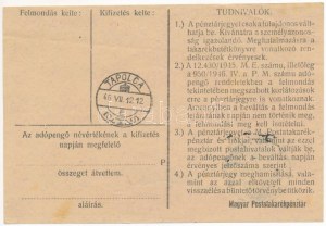 1946. 100.000AP nem kamatozó Pénztárjegy 
