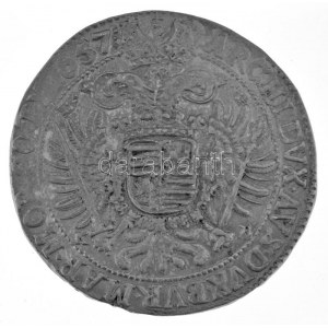 1657K-B Talar Ag III. Ferdinánd Körmöcbánya (28,42 g) T:XF / Węgry 1657K-B Thaler Ag Ferdinand III Kremnitz (28...