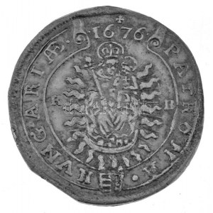 1676K-B 15kr Ag I. Lipót (5,56g) T:AU,XF errore sul bordo / Ungheria 1676K-B 15 Kreuzer Ag Leopold I (5,56g) C:AU...