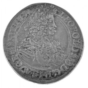 1695K-B 1/2 Tallér Ag I. Lipót Körmöcbánya (14,21g) T:XF ph. / Węgry 1695K-B Talar Ag Leopold I Kremnitz (14,21g...