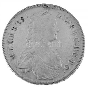 1744K-B Tallér Ag Mária Terézia Körmöcbánya (28,68g) T:VF lyuktömött, fülnyom / Hungary 1744K-B Madonnentaler Ag ...