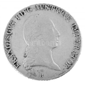 1824B Tallér Ag I. Ferenc Körmöcbánya (27,97g) T:XF,VF Węgry 1824B Thaler Ag Franz I Kremnitz/Kremnica (27,97g) C...