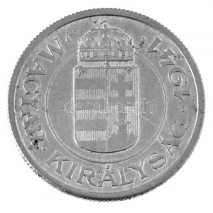 1941. 2P Al hullámos talpú T:XF kis anyaghiba Hungary 1941. 2 Pengő Al base of 2 is wavy C...