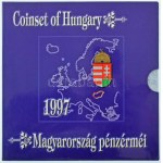 1997. 50f-200Ft (10xklf) Magyarország pénzérméi forgalmi sor dísztokban ...