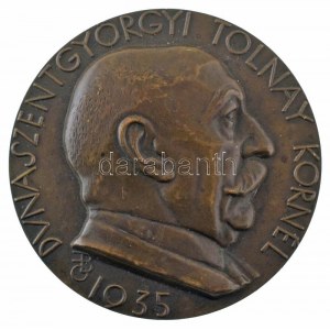Beck Ö. Fülöp (1873-1945) 1935. Dunaszentgyörgyi Tolnay Kornél - 1935 / Mindig A Közért bronz emlékérem (60 mm) T:AU...
