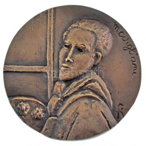 Farkas István Béla (1915-2005) DN Modigliani kétoldalas bronz emlékérem (86mm) T:AU,XF / Ungarn ND Modigliani...