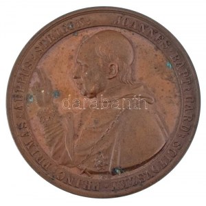 Carl Radnitzky (1818-1901) 1859. Scitovszky János esztergomi bíboros bronzo emlékérem. ...