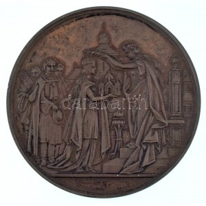 1879. Székesfehérvári Országos Kiállítás bronz emlékérem (450mm) T:AU,XF / Hongrie 1879. ...