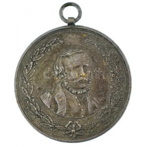 1877-1920. 5/1 877 ,,Eötvös O Budapest kel ezüstözött bronz, szabadkőműves páholy érem, füllel (42 mm) T:XF patyna ...