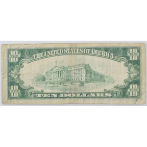 Amerikai Egyesült Államok / Virginia / Charlottesville 1929. 10$ National Currency barna pecsét 10618 A 005712...