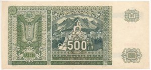Szlovákia 1941. 500K T:AU sarokhajtások / Slovaquie 1941. 500 Korun C:AU coins pliés Krause P#12