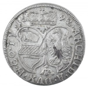 Ausztria 1692. 3kr Ag Hall (1,61g) T:AU,XF patina Austria 1692. 3 Kreuzer Ag Hall (1,61g) C:AU,XF patina Krause KM...