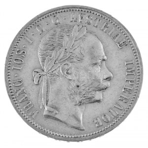 Ausztria 1878. 1Fl Ag Ferenc József T:AU,XF Austria 1878. 1 Florin Ag Franz Joseph C:AU,XF Krause KM...