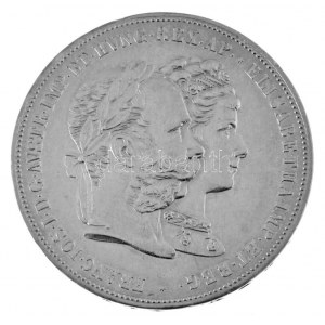 Ausztria 1879. 2G Ag I. Ferenc József és Erzsébet / Ezüstlakodalom T:XF ph / Austria 1879. 2 Gulden Ag ...