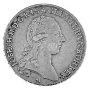 Osztrák Németalföld 1790M 1 Koronatallér / Couronne Ag II. József Milánó (29,54g) T:VF patiniert, jusztírozás, kis ph...