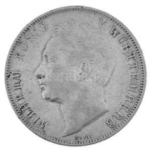 Német Államok / Württemberg 1842. 1G Ag I. Vilmost T:XF patina / German States / Württemberg 1842. 1 Gulden Ag ...