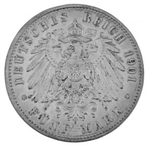 Német Államok / Poroszország 1901A 5M Ag 