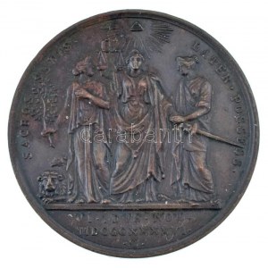 Olasz államok / Pápai Állam 1846. IX. Pius pápa / A pápa beköltözése a Lateránba kétoldalas bronz emlékérem. Szign....