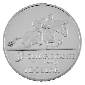 Bermudy 1996. 1$ Ag Olimpiai Játékok T:PP Bermudy 1996. 1 Dollar Ag Olympic Games C:PP Krause KM...