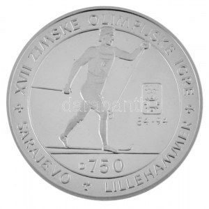 Bosznie-Herzégovine 1993. 750D Ag Olimpia - Sífutás T:PP / Bosnie-Herzégovine 1993. 750 Dinara Olympics - Cross...
