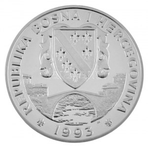 Bosnia-Erzegovina 1993. 750D Ag Olimpia - Páros műkorcsolya T:PP / Bosnia-Erzegovina 1993. 750 Dinara ...