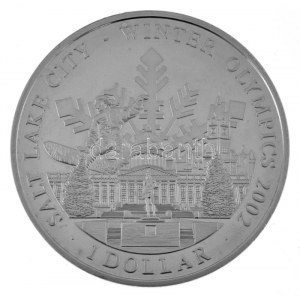 Cook-szigetek 2001. 1D Cu-Ni 2002-es Téli Olimpia - Salt Lake City T:UNC Cookovy ostrovy 2001. 1 dolar Cu-Ni ...