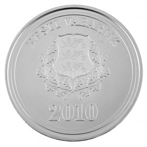 Észtország 2010. 10K Ag XXI. Téli Olimpia Vancouver kapszulában T:PP karc / Estonia 2010. 10 Krooni Ag ...