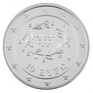 Görögország 2004. 10E Ag 2004-es Nyári Olimpiai Játokok - Athén / Súlyemelés T:PP fo. Greece 2004. 10 Euro Ag ...