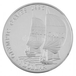Kajmán-szigetek 1996. 1$ Ag Nyári Olimpiai Játékok 1996 T:PP Cayman Islands 1996. 1 Dollar Ag ...