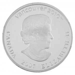 Kanada 2007. 25$ Ag A vancouveri Téli Olimpia 2010 / Jégkorong forgalomba nem került, részben hologramos emlékérme...