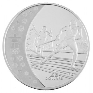 Kanada 2009. 25$ Ag A vancouveri Téli Olimpia / Sífutás forgalomba nem került, részben hologramos emlékérme...