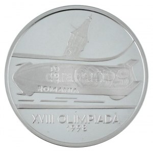 Románia 1998. 100L Ag XVIII. Téli Olimpia, Nagano - Bob kapszulában T:PP folt Rumunsko 1998. 100 Lei Ag ...