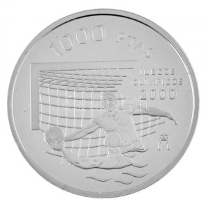 Spanyolország 1999. 1000P Ag Nyári Olimpia 2000 - Sydney T:PP Spain 1999. 1000 Pesetas Ag Summer Olympics - Sydney...