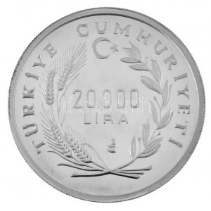 Törökország 1992. 20.000L Ag Téli Olimpia - Alberville T:PP / Turquie 1992. 20.000 Lira Ag ...