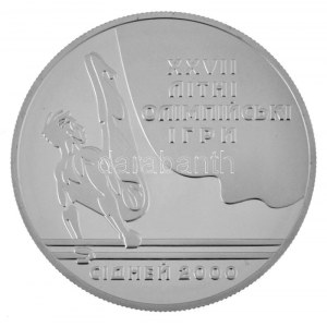 Ukrajna 1999. 10H Ag 2000. évi Olimpiai Játékok Sydney - Torna, Korlát T:PP patina Ukraine1999. 10 Hryven Ag ...