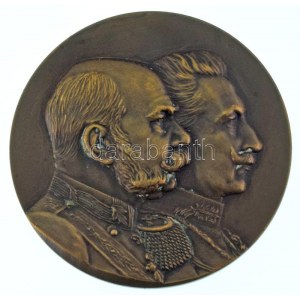 Monarchie Osztrák-Magyar ~1914-1915. Ferenc József és II. Vilmos / Limanovai csata kétoldalas bronz emlékérem (50mm...