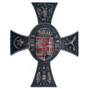 1916. 1914 - 1916 Magyar címeres, a Központi hatalmak címereit ábrázoló patrióta...