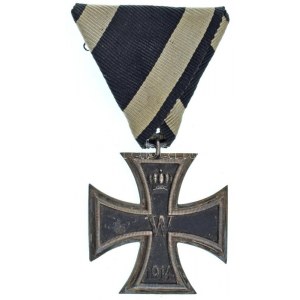 Német Birodalom 1914. Vaskereszt 2. osztály kitüntetés mellszalagon T:XF Deutsches Reich 1914. Eisernes Kreuz 2. Klasse...