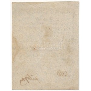 Eger 1849. 1kr kézi aláírással, 1510 sorszámmal T:F szép papier / Hungary / Eger 1849. 1 Krajczár poznámka o nevyhnutnosti ...