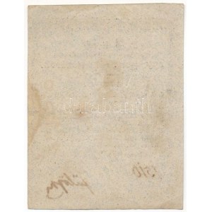 Eger 1849. 1kr kézi aláírással, 1510 sorszámmal T:F szép papír / Ungheria / Eger 1849. 1 Krajczár necessità nota ...