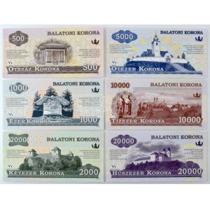 2012. 500 Balatoni Korona + 1000 Balatoni Korona + 2000 Balatoni Korona + 5000 Balatoni Korona + 10...