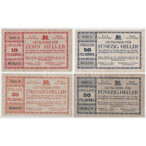 Ausztria / Brunn am Gebirge hadifogolytábor ~1914-1918. 10h - 5K (11xklf) perforációval és anélkül ...