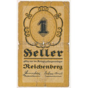 Ausztria / Reichenberg hadifogolytábor ~1914-1918. 1h T:VG / Austria / Obóz jeniecki Reichenberg ~1914-1918. 1 Heller C...