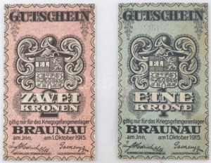 Ausztria / Braunau hadifogolytábor 1915. 1K 