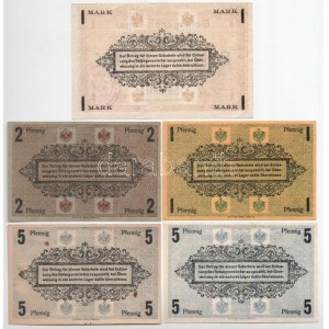 Német Birodalom / Chemnitz hadifogolytábor ~1914-1918. 1pf - 1M (11xklf), közte bélyegzéssel és bélyegzés nélkül T:AU...